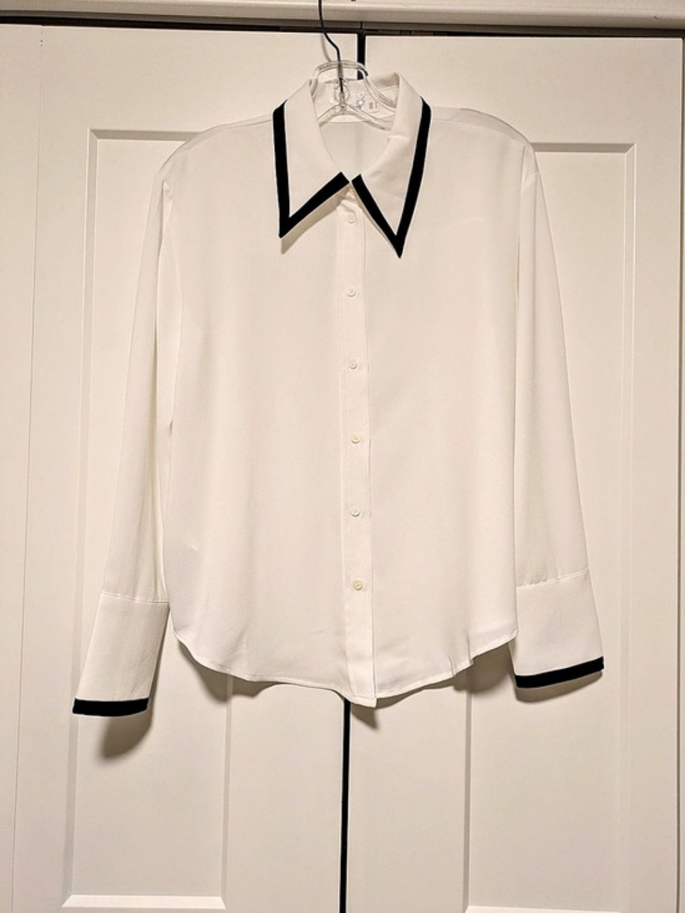MNG Color Block Button Down Shirt Size Medium